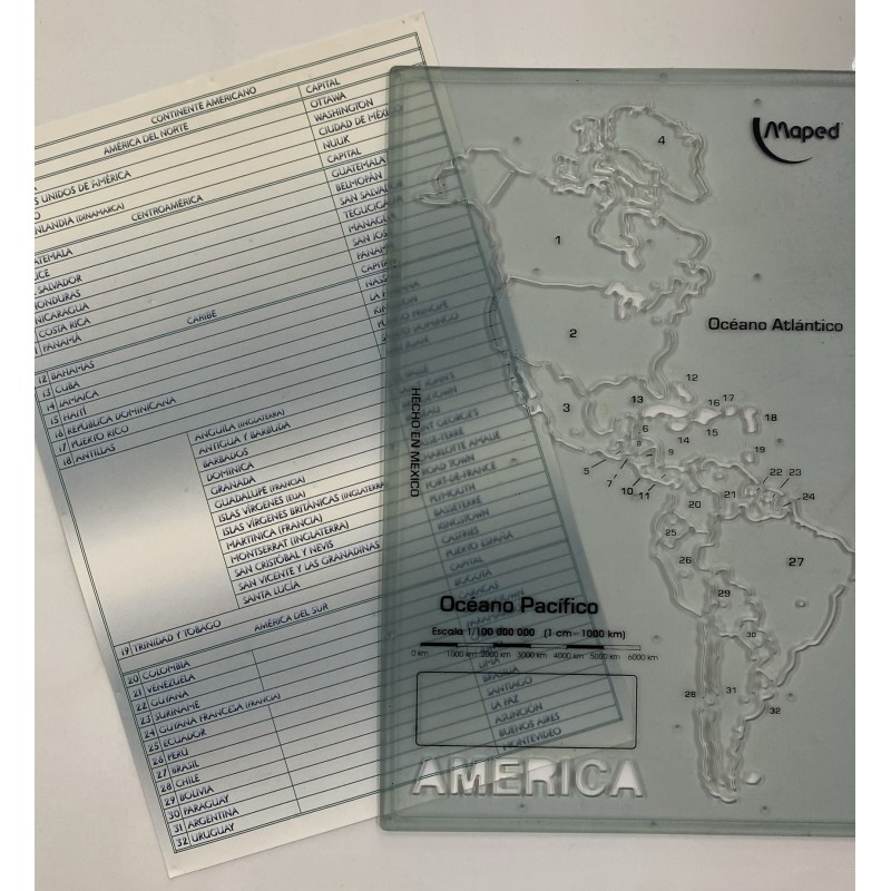 Plantilla Continente Americano