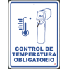 CONTROL DE TEMPERATURA OBLIGATORIO 39 x 29 cm