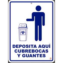 DEPOSITA AQUÍ TU CUBREBOCAS Y GUANTES