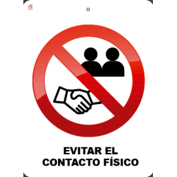 EVITAR EL CONTACTO FISICO 39 x 29 cm