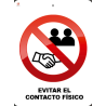 EVITAR EL CONTACTO FISICO 39 x 29 cm