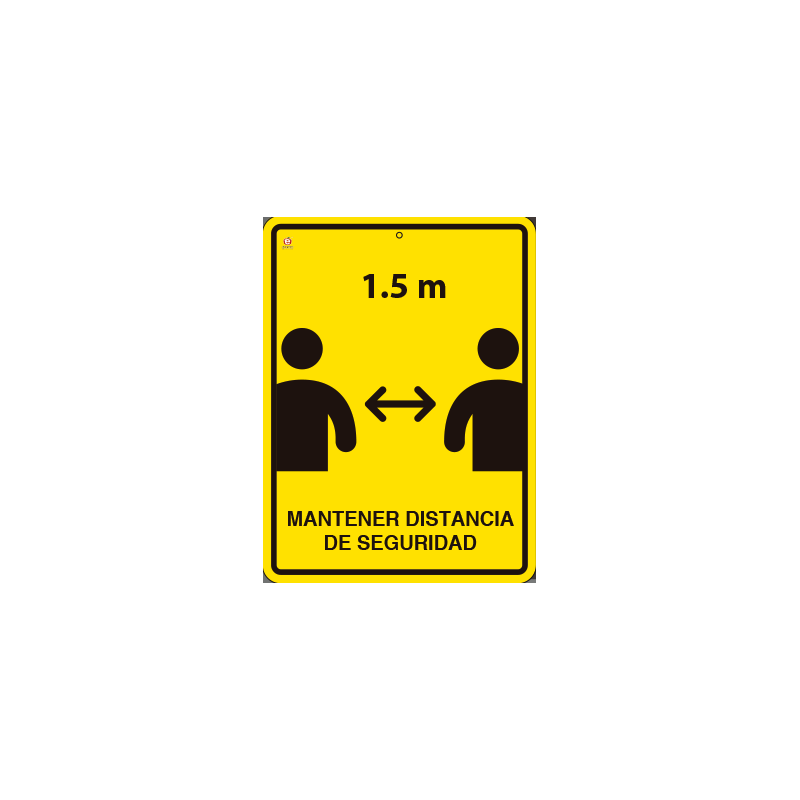MANTENER DISTANCIA DE SEGURIDAD 39 x 29 cm