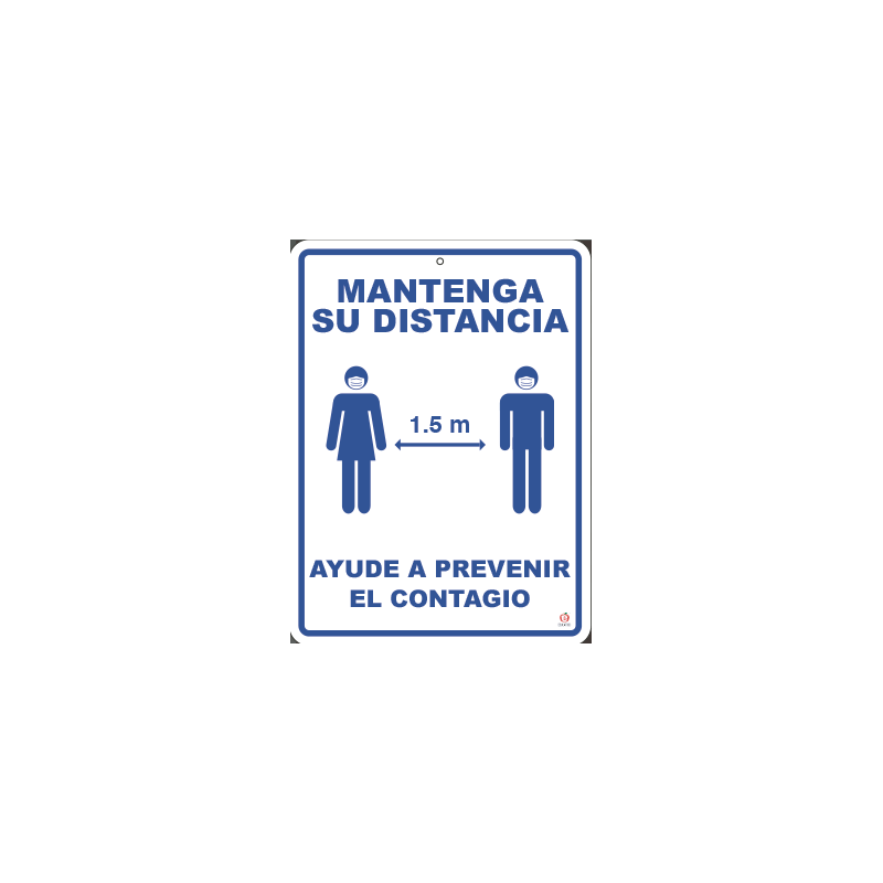 MANTENGA SU DISTANCIA 39 x 29 cm
