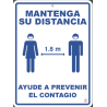MANTENGA SU DISTANCIA 39 x 29 cm