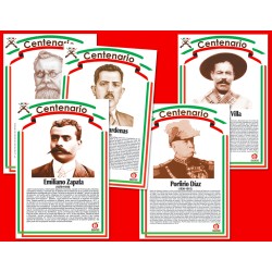 PERSONAJES REVOLUCION CON 9 PIEZAS 30 X 20 CM
