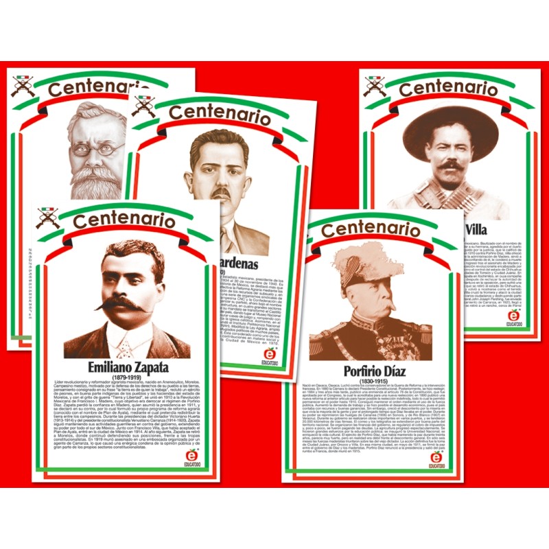PERSONAJES REVOLUCION CON 9 PIEZAS 30 X 20 CM