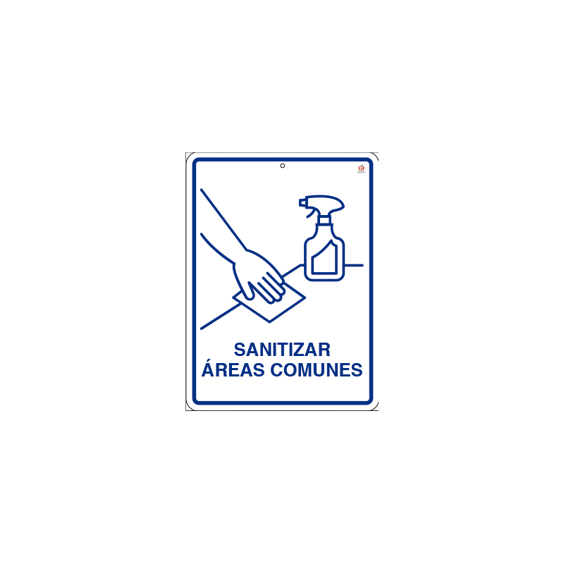 SANITIZAR AREAS COMUNES 39 x 29 cm