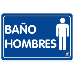 SEÑAL BAÑO DE HOMBRES 30 X 20 CM APROX. CAL.20
