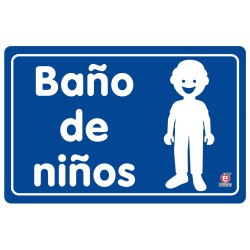 SEÑAL BAÑO NIÑOS 30 X 20 CM APROX. CAL.20