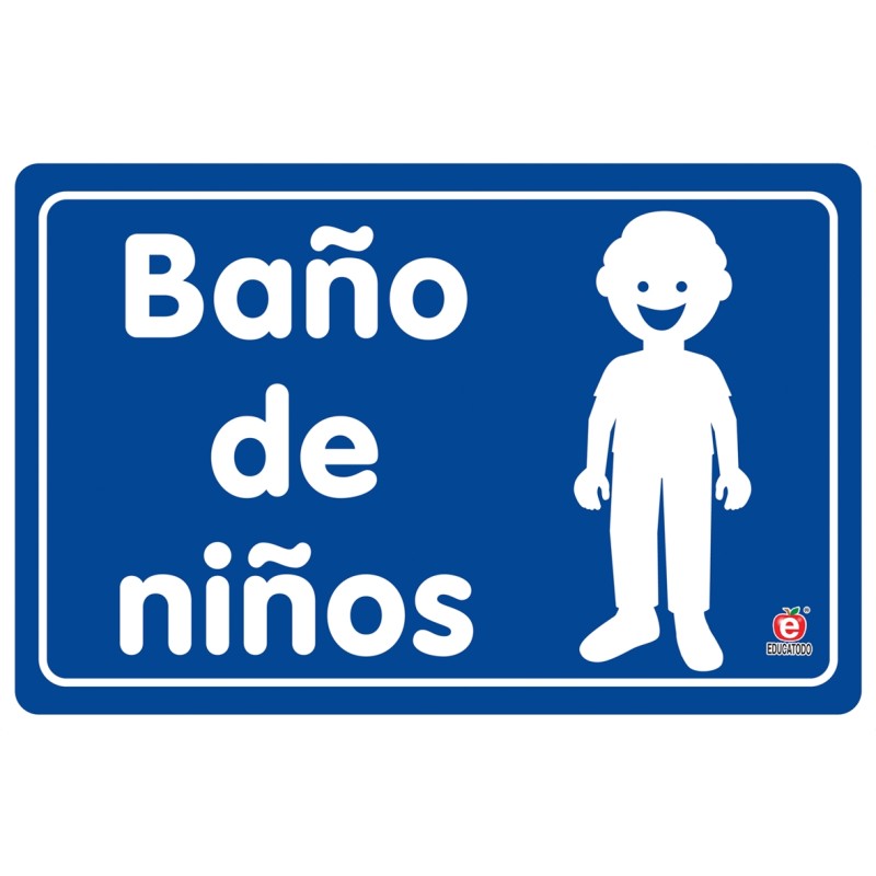 SEÑAL BAÑO NIÑOS 30 X 20 CM APROX. CAL.20