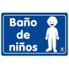 SEÑAL BAÑO NIÑOS 30 X 20 CM APROX. CAL.20