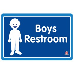 SEÑAL BOYS RESTROOM 30 X 20 CM APROX. CAL.20