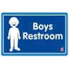 SEÑAL BOYS RESTROOM 30 X 20 CM APROX. CAL.20