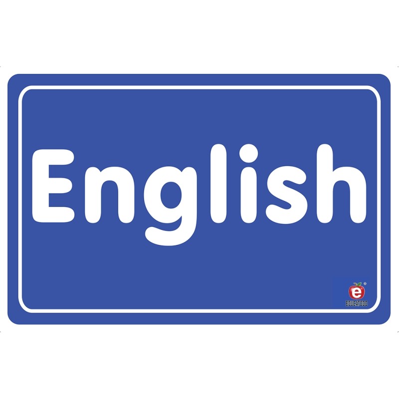 SEÑAL ENGLISH 30 X 20 CM APROX. CAL.20