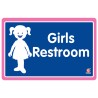SEÑAL GIRLS RESTROOM 30 X 20 CM APROX. CAL.20