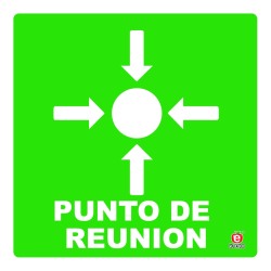 SEÑAL INDIVIDUAL PUNTO DE REUNION 20 X 20 CM APROX. CAL.20