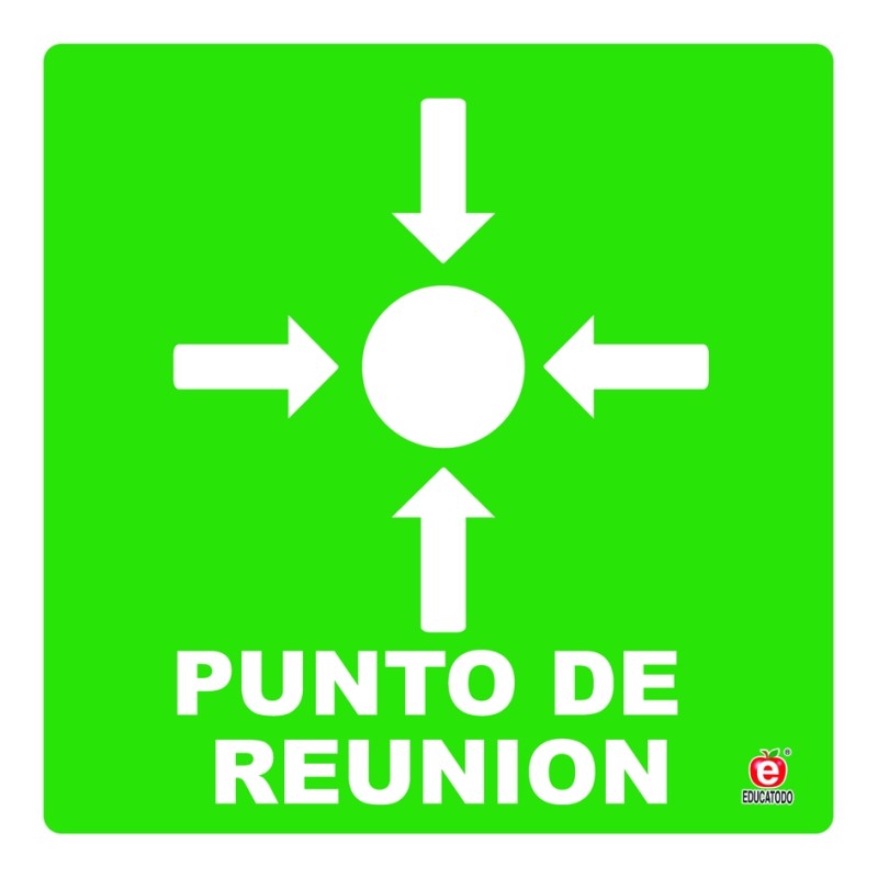 SEÑAL INDIVIDUAL PUNTO DE REUNION 20 X 20 CM APROX. CAL.20
