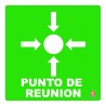 SEÑAL INDIVIDUAL PUNTO DE REUNION 20 X 20 CM APROX. CAL.20