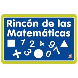 SEÑAL RINCON DE MATEMATICAS 30 X 20 CM APROX. CAL.20