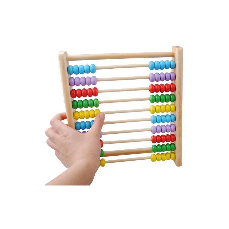 ABACO DE 10 LINEAS EN MADERA (100 CUENTAS)