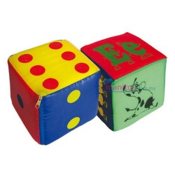H CUBO DE TELA 20 X  20 VOCALES
