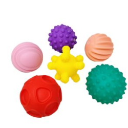 PELOTAS DE TEXTURA CON 6 PZAS