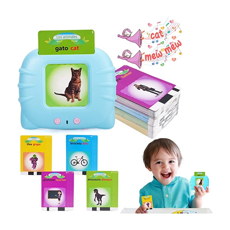 TARJETAS FLASH PARLANTES, ESPAÑOL E INGLES, CON 224 PALABRAS EN INGLES