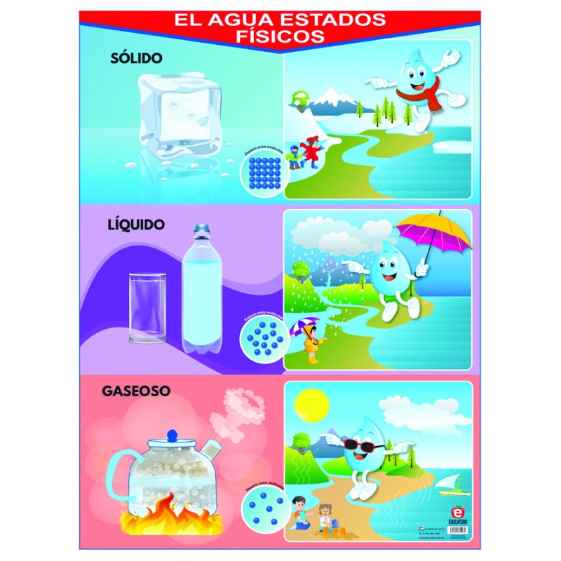 POSTER EL AGUA ESTADOS FISICOS