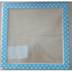 MARCO PARA SELFIE AZUL CON PUNTOS BLANCOS 20 X 20 CM