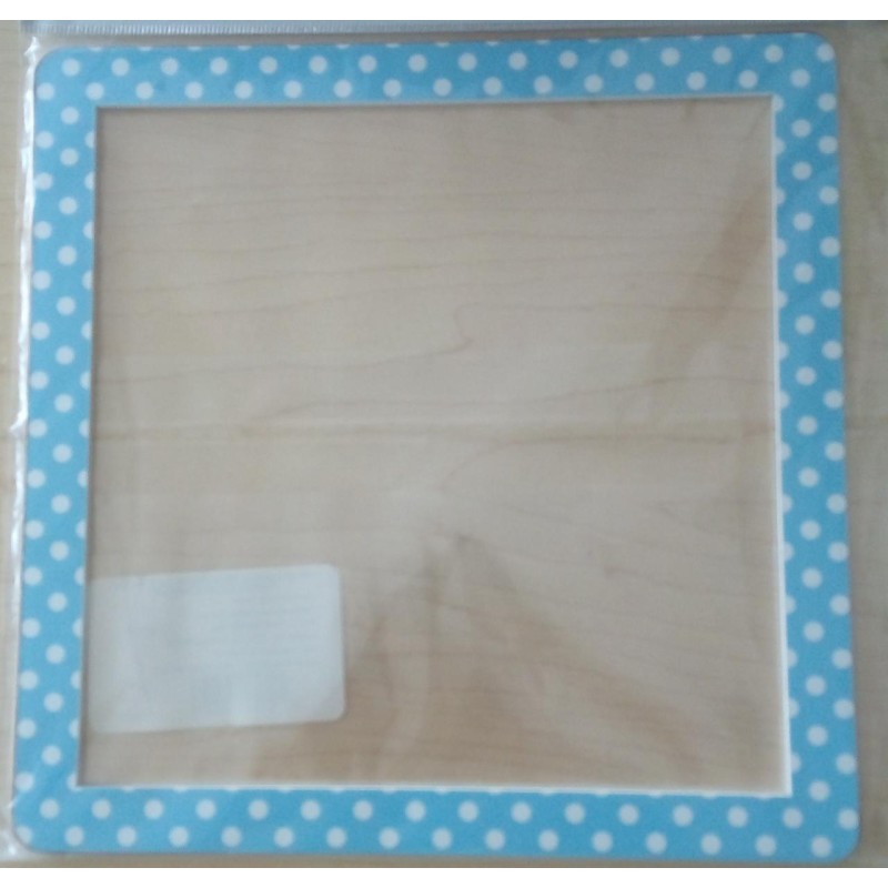 MARCO PARA SELFIE AZUL CON PUNTOS BLANCOS 20 X 20 CM