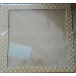 MARCO PARA SELFIE DORADO CON PUNTOS BLANCOS 20 X 20 CM