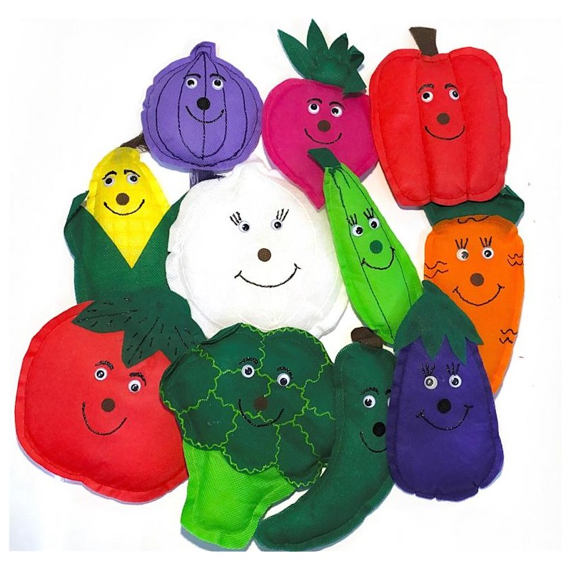 CARIVERDURAS DE TELA CON 11 PIEZAS EN BOLSA DE VINIL