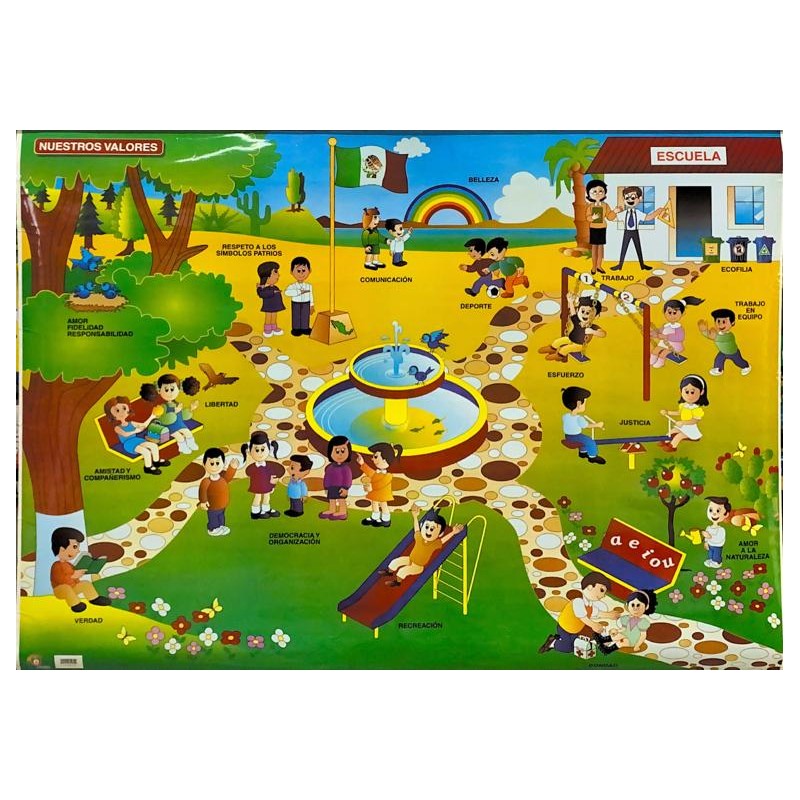 MEGAPOSTER NUESTROS VALORES C/B 89 X 123 MCS
