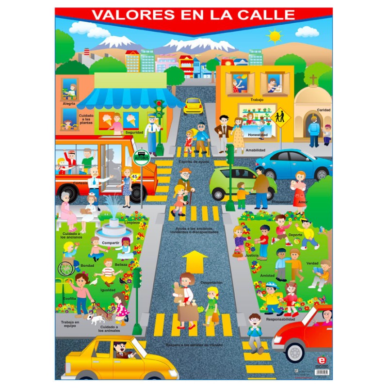 POSTER VALORES EN LA CALLE
