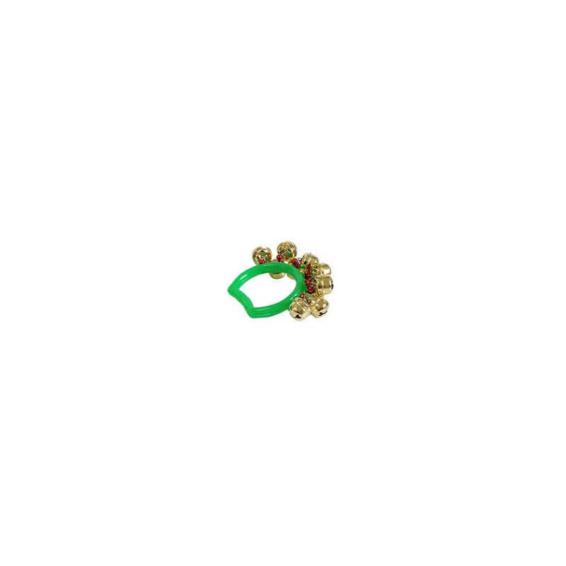 PULSERA DE PLASTICO DOBLE CON CASCABELES